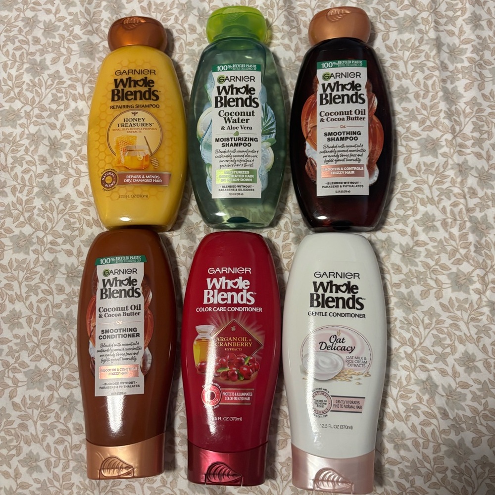 Garnier Whole Blend Shampoo and Conditioner Haircare Bundle